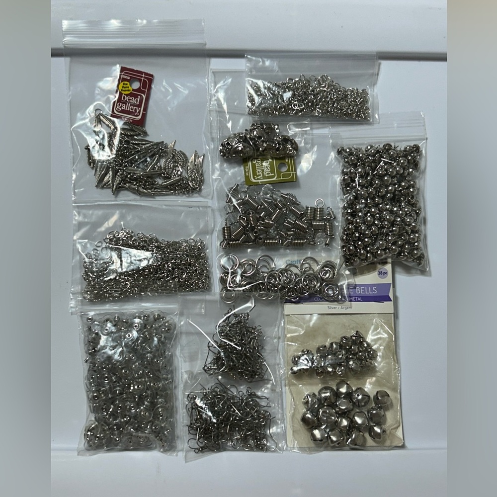 Silver Toned Jewelry Making Supplies